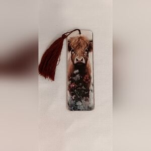 Cow Print Bookmark with Tassel